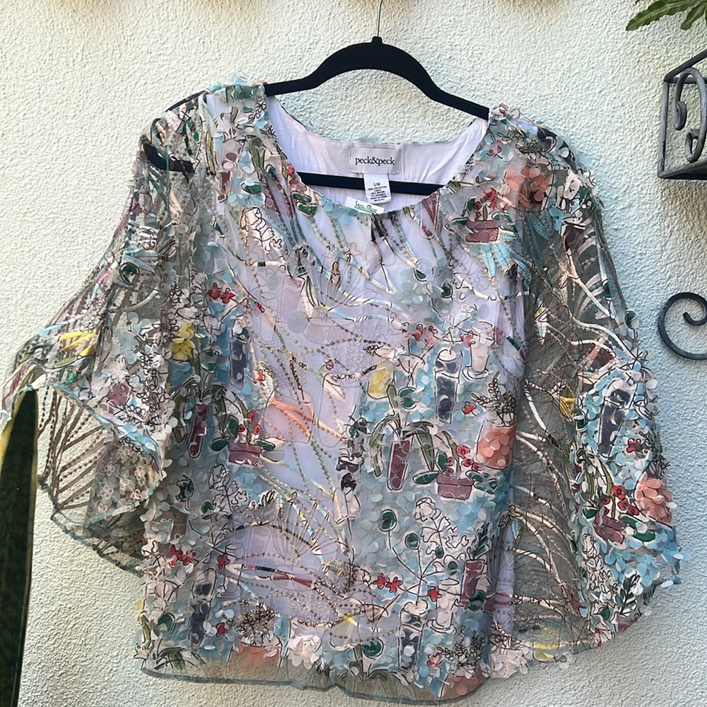 Peck&Peck floral top size S/M